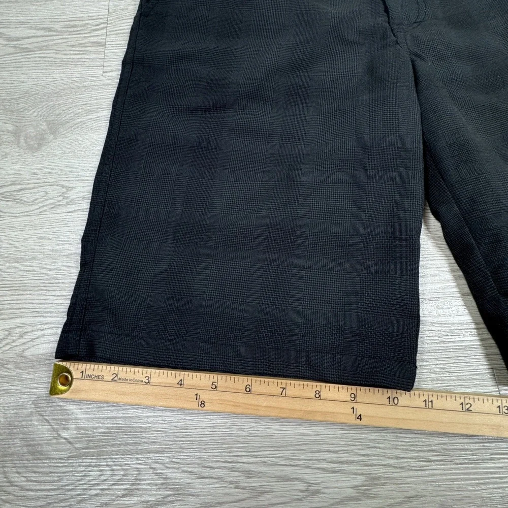 O'Neill Mens Hybrid Shorts Plaid Flat Front Black Size 32 Casual Surf Walkshorts